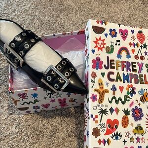 Jeffrey Campbell Black Dress Shoes with Buckles